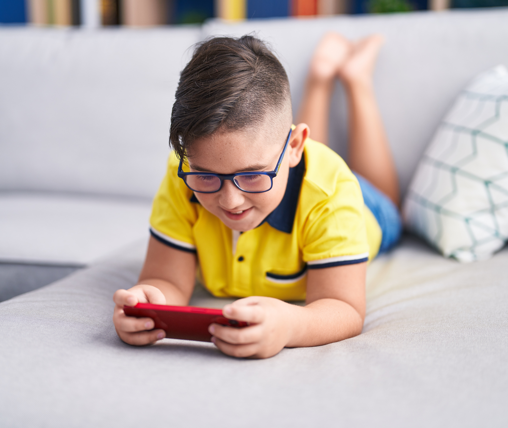 Child using smartphone